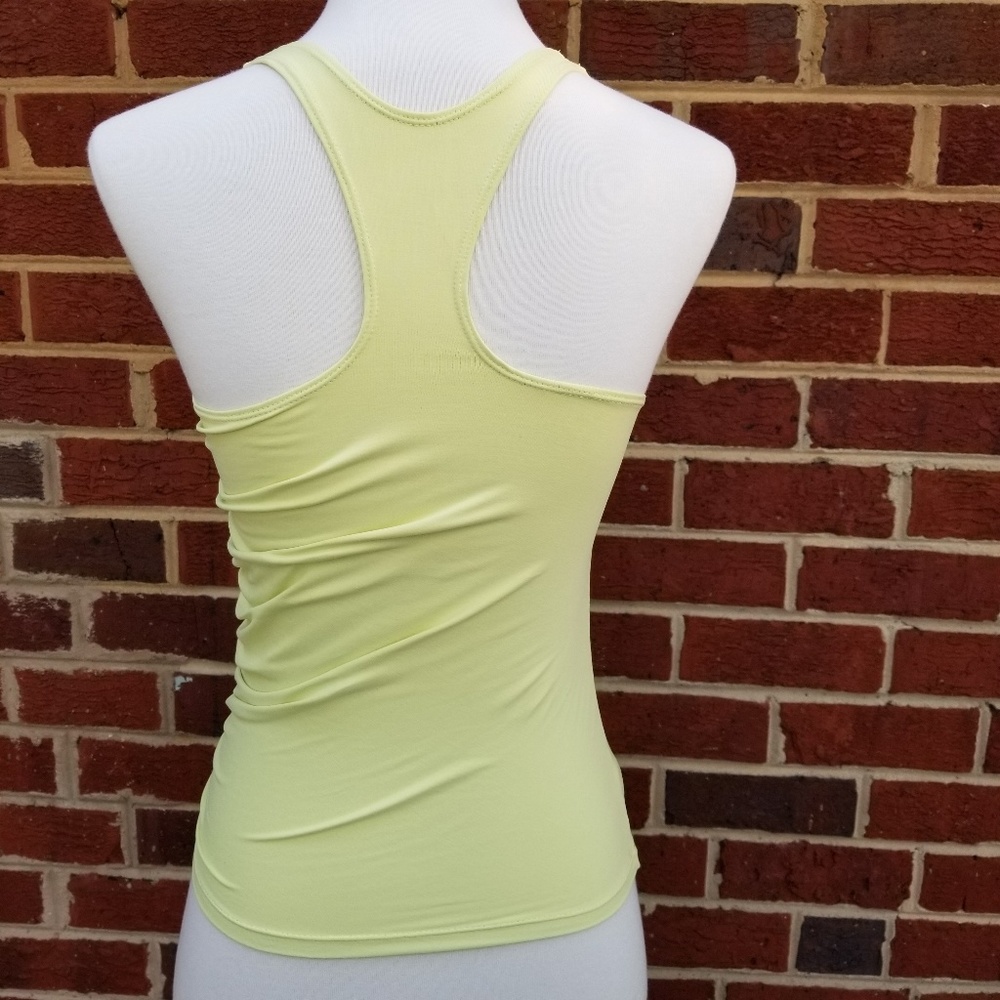 Neon Green Ruched Tankini Top Rhinestones - Picture 5 of 7